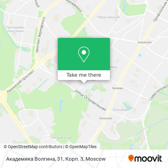 Академика Волгина, 31, Корп. 3 map