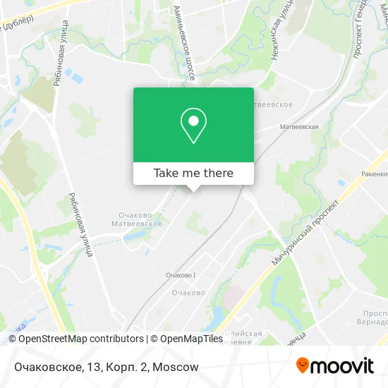 Очаковское, 13, Корп. 2 map