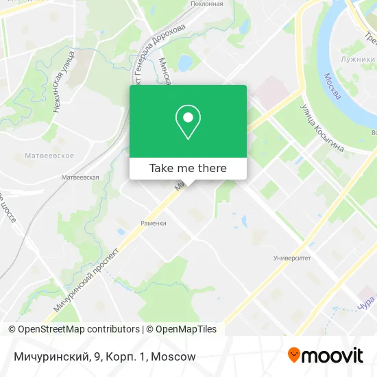 Мичуринский, 9, Корп. 1 map