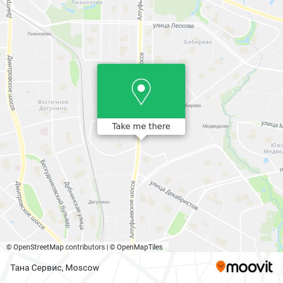 Тана Сервис map