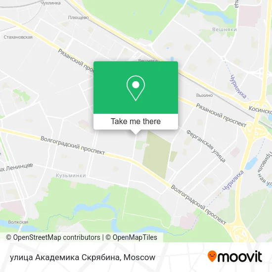 улица Академика Скрябина map