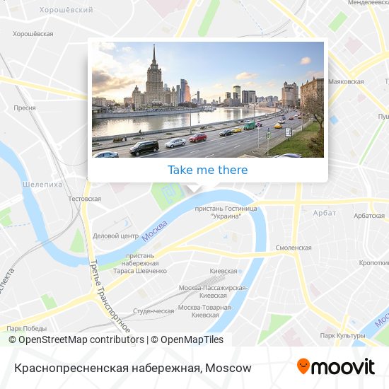 Краснопресненская набережная map