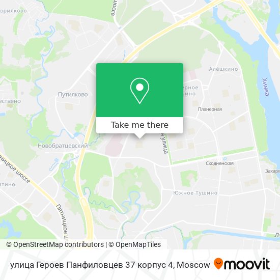 улица Героев Панфиловцев 37 корпус 4 map