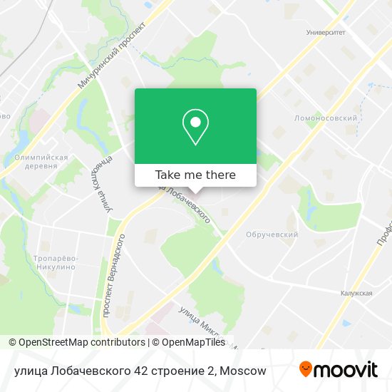 улица Лобачевского 42 строение 2 map