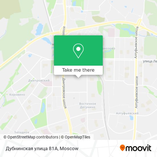 Дубнинская улица 81А map