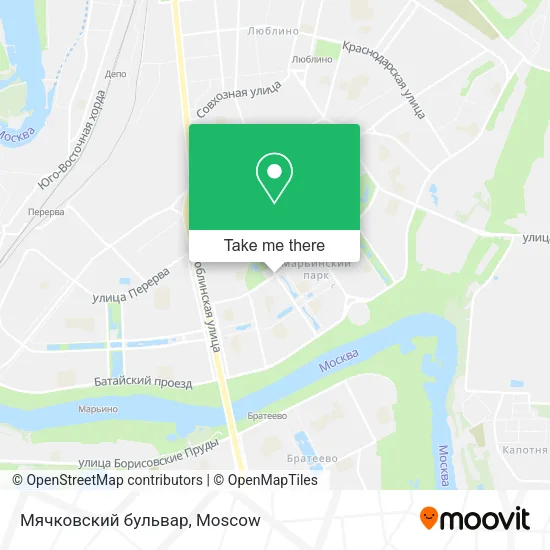 Мячковский бульвар map