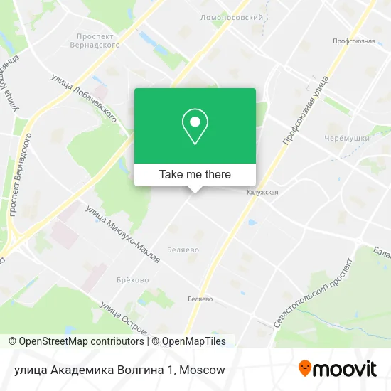 улица Академика Волгина 1 map