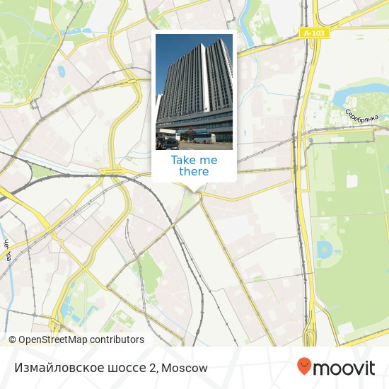 Измайловское шоссе 2 map