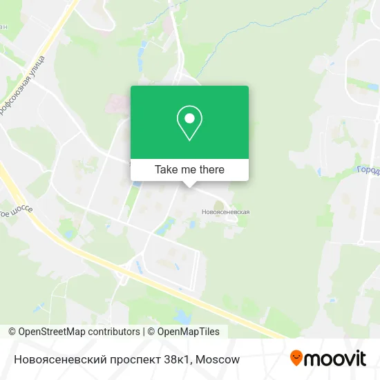 Новоясеневский проспект 38к1 map