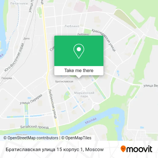 Братиславская улица 15 корпус 1 map
