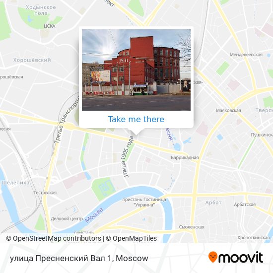 улица Пресненский Вал 1 map