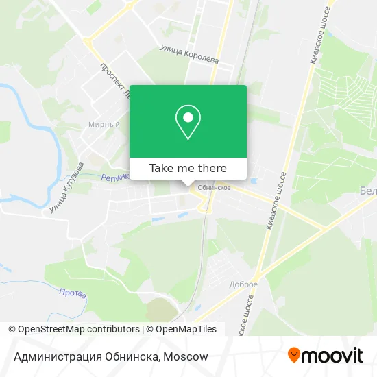 Администрация Обнинска map