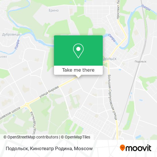 Подольск, Кинотеатр Родина map