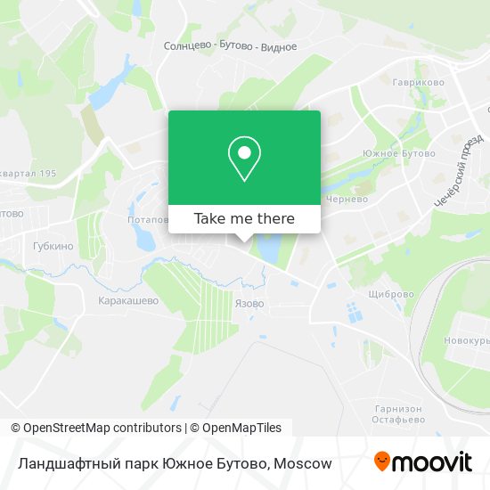 Ландшафтный парк Южное Бутово map