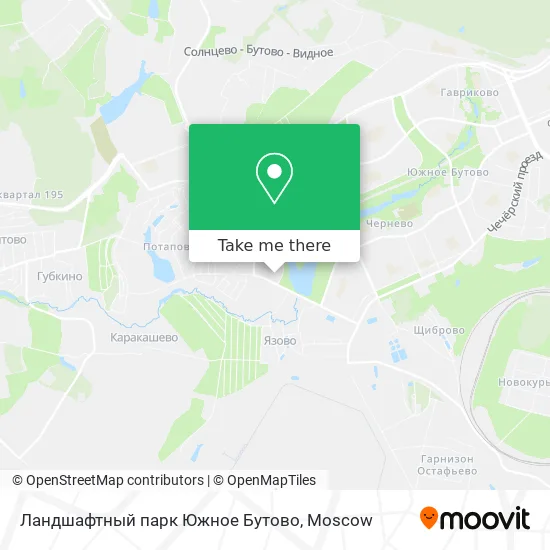 Ландшафтный парк Южное Бутово map