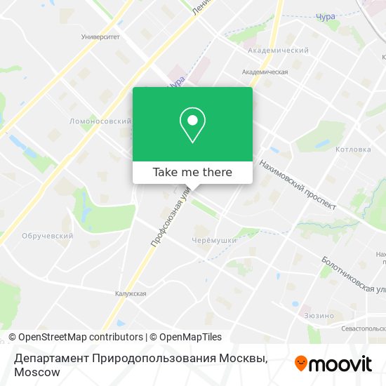 Департамент Природопользования Москвы map