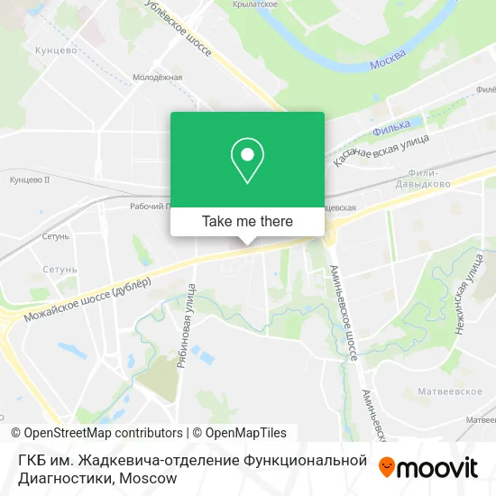 ГКБ им. Жадкевича-отделение Функциональной Диагностики map