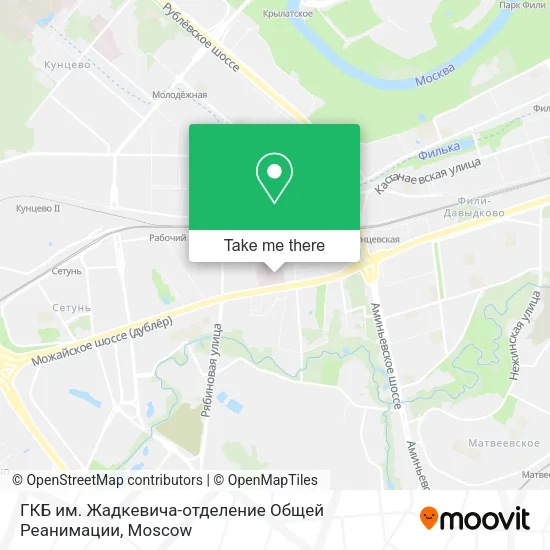 ГКБ им. Жадкевича-отделение Общей Реанимации map