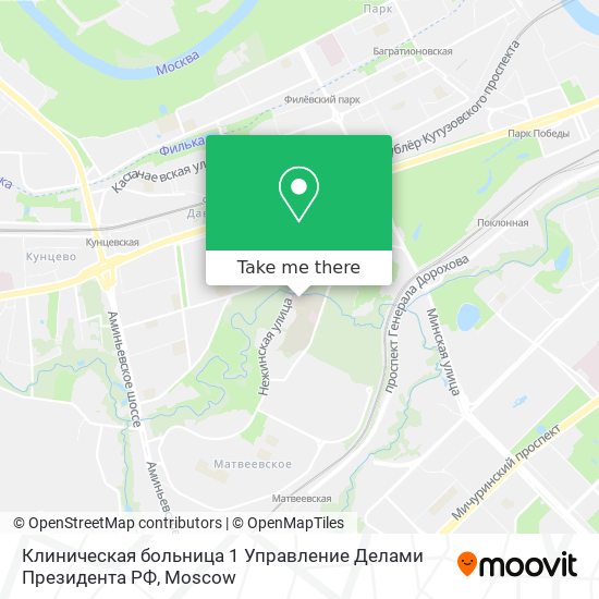 Клиническая больница 1 Управление Делами Президента РФ map