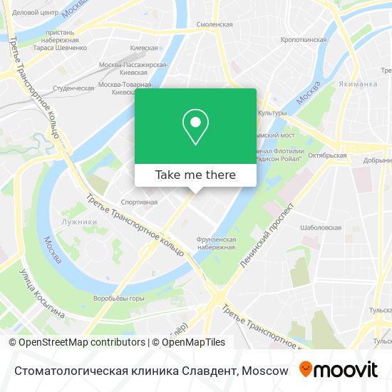 Стоматологическая клиника Славдент map