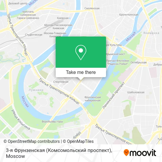 3-я Фрунзенская (Комсомольский проспект) map