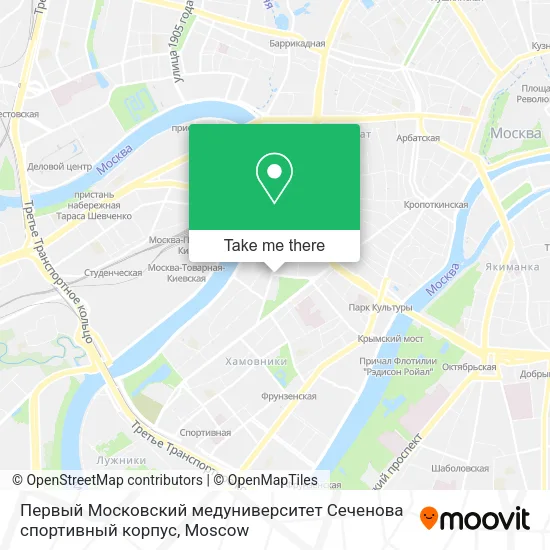 Первый Московский медуниверситет Сеченова спортивный корпус map