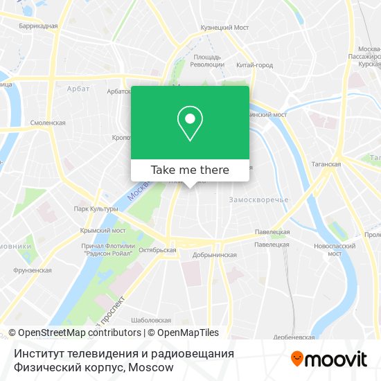 Институт телевидения и радиовещания Физический корпус map