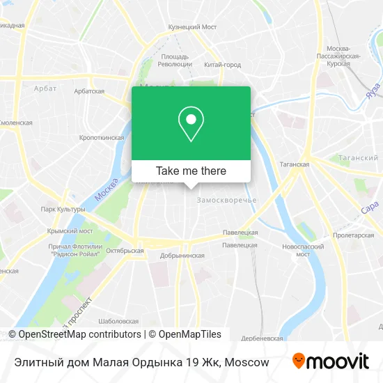 Элитный дом Малая Ордынка 19 Жк map