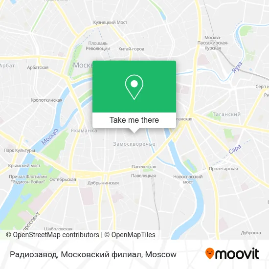 Радиозавод, Московский филиал map