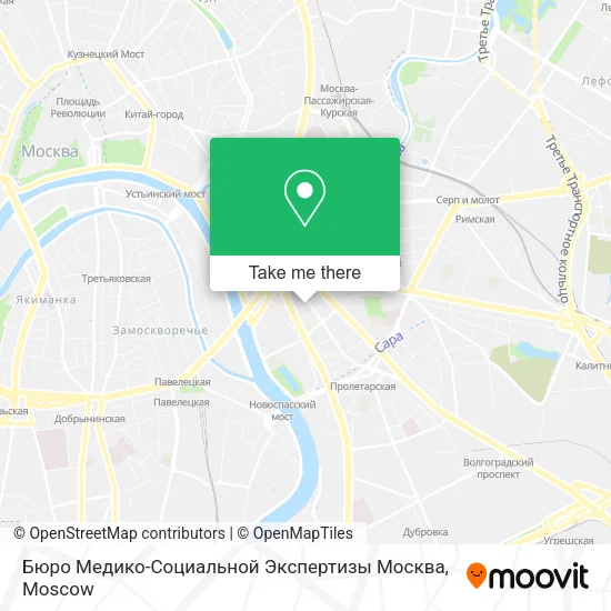 Бюро Медико-Социальной Экспертизы Москва map