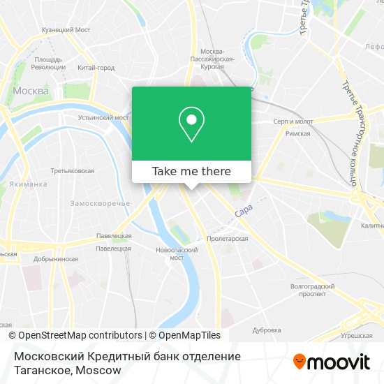 Московский Кредитный банк отделение Таганское map