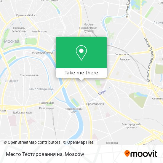 Место Тестирования на map