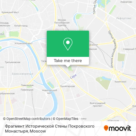 Фрагмент Исторической Стены Покровского Монастыря map