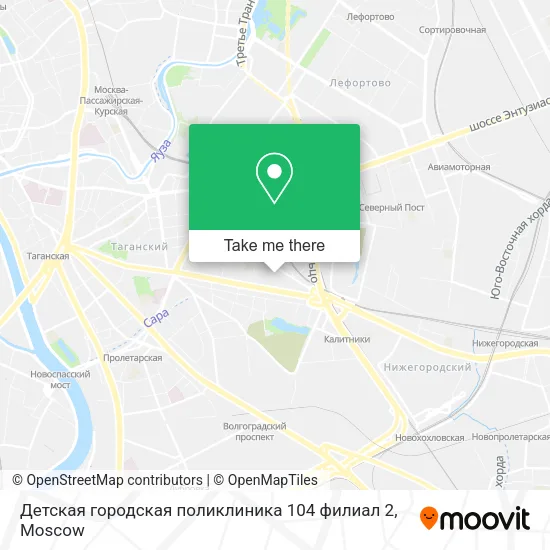 Детская городская поликлиника 104 филиал 2 map