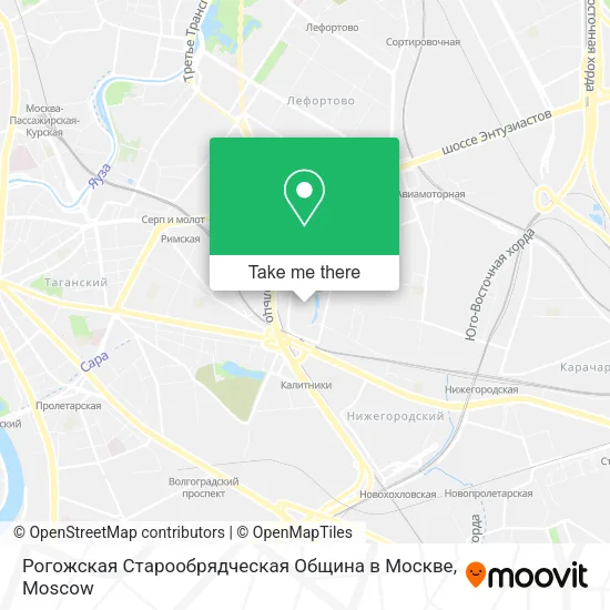 Рогожская Старообрядческая Община в Москве map