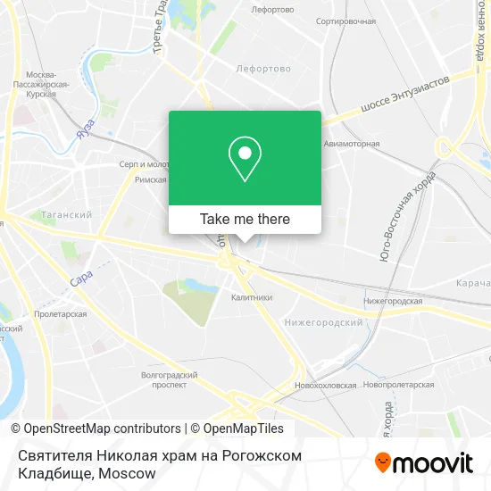Святителя Николая храм на Рогожском Кладбище map
