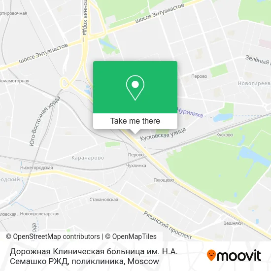 Дорожная Клиническая больница им. Н.А. Семашко РЖД, поликлиника map