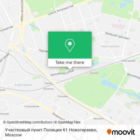 Участковый пункт Полиции 61 Новогиреево map