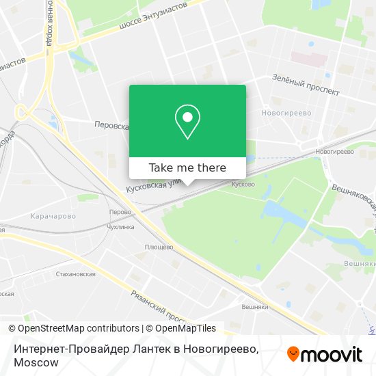 Интернет-Провайдер Лантек в Новогиреево map