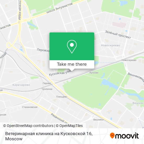 Ветеринарная клиника на Кусковской 16 map