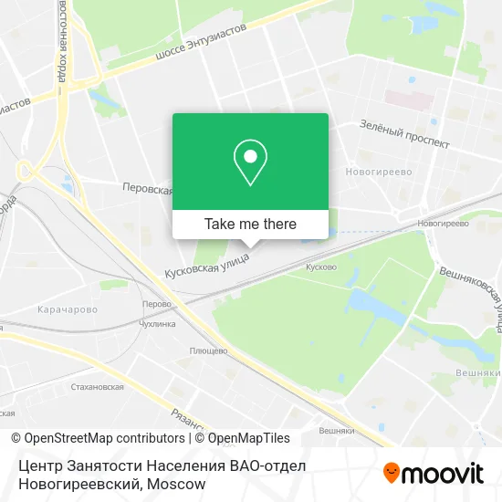 Центр Занятости Населения ВАО-отдел Новогиреевский map