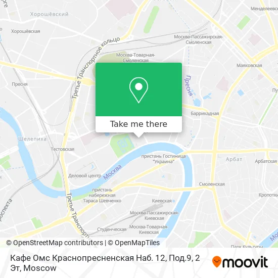 Кафе Омс Краснопресненская Наб. 12, Под.9, 2 Эт map