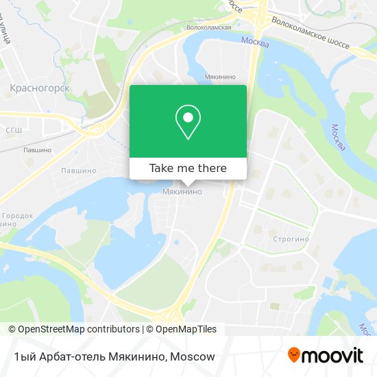 1ый Арбат-отель Мякинино map