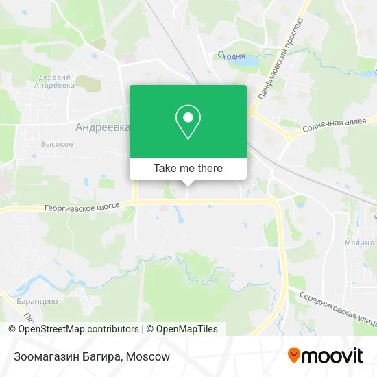 Зоомагазин Багира map