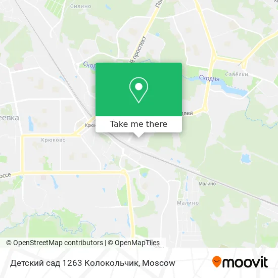 Детский сад 1263 Колокольчик map