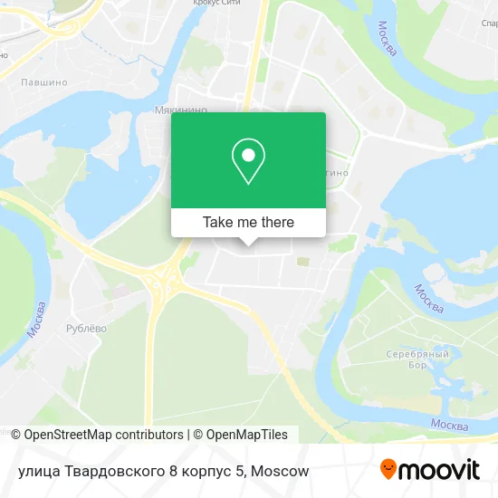 улица Твардовского 8 корпус 5 map