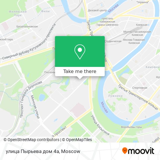 улица Пырьева дом 4а map