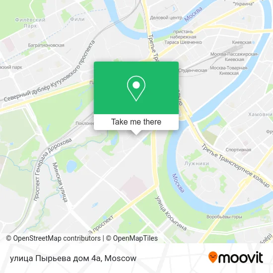 улица Пырьева дом 4а map