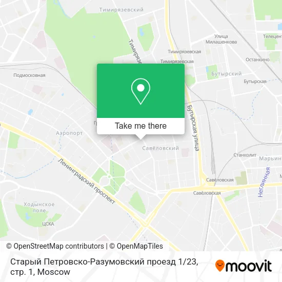 Старый Петровско-Разумовский проезд 1 / 23, стр. 1 map
