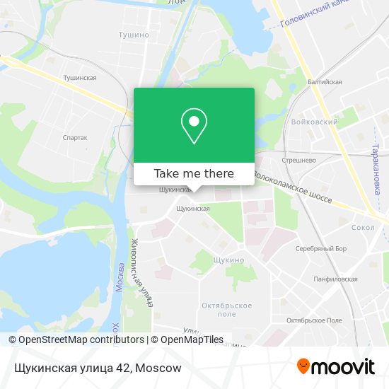 Щукинская улица 42 map